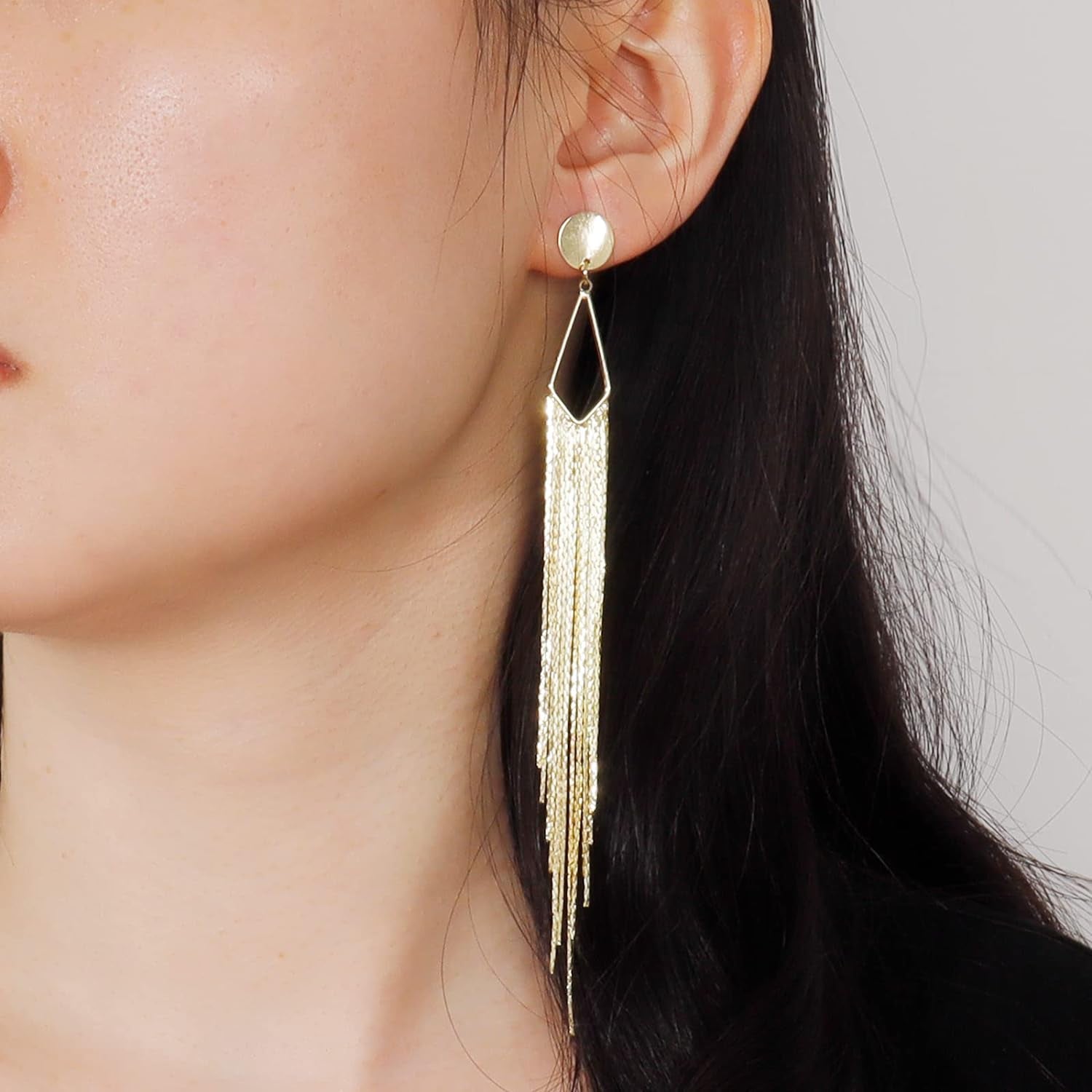 Long Tassel Earrings Gold Tassel Earrings Perfect for New Years Eve